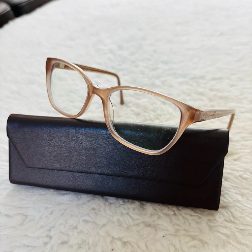 Badgley Mischka Brown w/ glittery sides Glasses Frame Only with Black Case